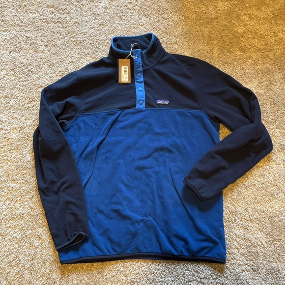 NWT Patagonia Synchilla Snap-T Fleece Pullover Blue Navy Mens Medium